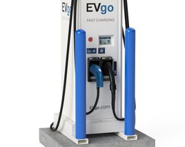 Electric Vehicle Charging Station EV GO 5 3D-Modell