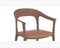 Elle Upholstered Chair with Armrest 3D 모델 
