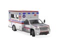 Emergency Ambulance Truck 2in1 vehicle car 3D модель wire render