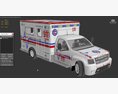 Emergency Ambulance Truck 2in1 vehicle car 3D模型 侧视图