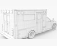 Emergency Ambulance Truck 2in1 vehicle car 3d model dashboard