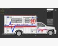 Emergency Ambulance Truck 2in1 vehicle car 3D-Modell seats