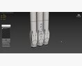 Falcon Heavy SpaceX Heavy-Lift Cargo Rocket 3D модель