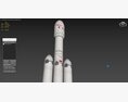 Falcon Heavy SpaceX Heavy-Lift Cargo Rocket 3d model