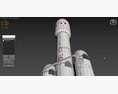 Falcon Heavy SpaceX Heavy-Lift Cargo Rocket 3D модель