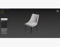 Faux Leather Upholstered Chair 3D 모델 