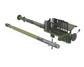 FIM 92 Stinger Missile with Launcher 3D 모델 