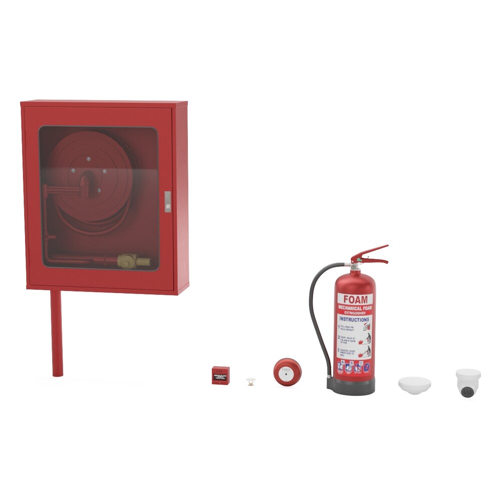 Fire Fighting System and security System 3D-Modell