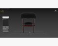 Flash Furniture Black Leather Soft Conference Chair 3D модель