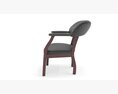 Flash Furniture Black Leather Soft Conference Chair Modello 3D