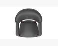 Flash Furniture Black Leather Soft Conference Chair Modelo 3d