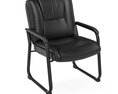 Flash Furniture Reception Chairs Black Leather Soft Side Chairs Modelo 3D