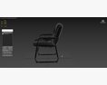 Flash Furniture Reception Chairs Black Leather Soft Side Chairs 3D-Modell