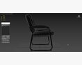 Flash Furniture Reception Chairs Black Leather Soft Side Chairs 3D模型