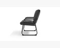 Flash Furniture Reception Chairs Black Leather Soft Side Chairs Modèle 3d