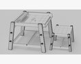 Flisat Children Desk and Bench 3Dモデル