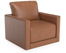 Gather Leather Swivel Chair Modèle 3D