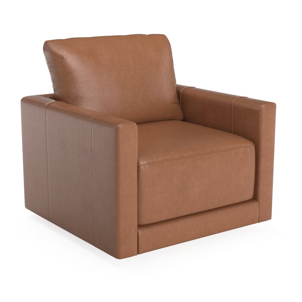 Gather Leather Swivel Chair 3D модель