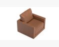 Gather Leather Swivel Chair 3D 모델 