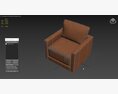Gather Leather Swivel Chair 3d model