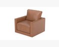 Gather Leather Swivel Chair Modelo 3D