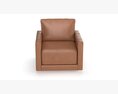 Gather Leather Swivel Chair 3d model