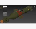 GBU-10 Paveway II Laser Guided Bomb 3d model clay render