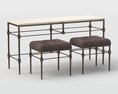 Grayson Bench and Table by Bernhardt 3D 모델 