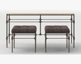 Grayson Bench and Table by Bernhardt 3d model
