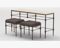 Grayson Bench and Table by Bernhardt Modelo 3D