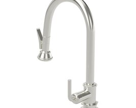 Henry Waterworks pull down faucet in polished nickel 3D 모델 