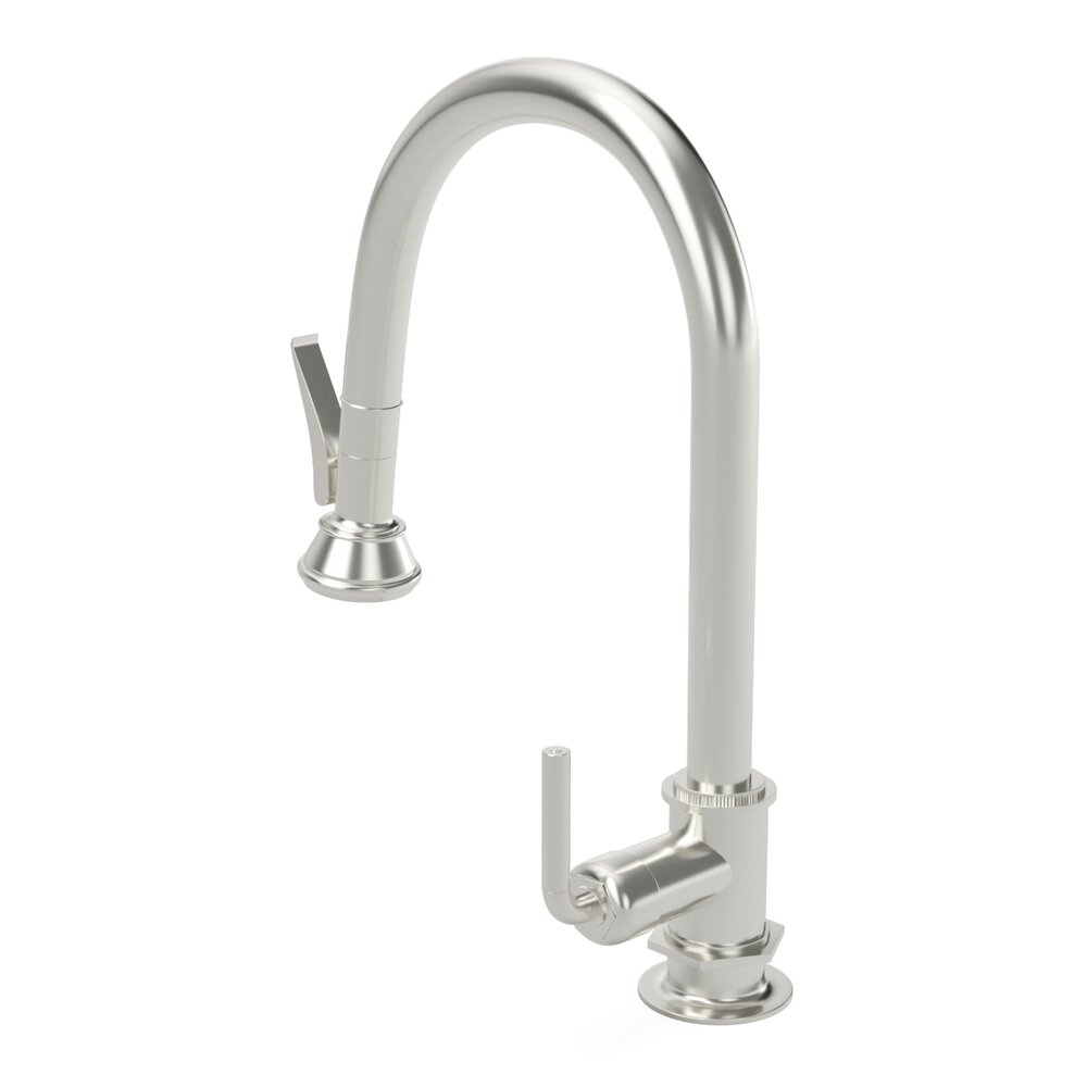 Henry Waterworks pull down faucet in polished nickel 3D модель
