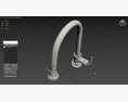 Henry Waterworks pull down faucet in polished nickel 3Dモデル