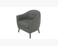 Homelegance Fabric Barrel Chair Modèle 3d