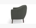 Homelegance Fabric Barrel Chair 3D 모델 