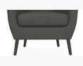 Homelegance Fabric Barrel Chair Modelo 3d
