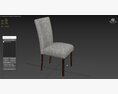 HomePop Parsons Classic Upholstered Accent Dining Chair Modelo 3D