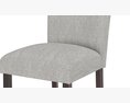 HomePop Parsons Classic Upholstered Accent Dining Chair Modello 3D
