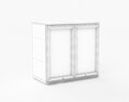 Husky Double Glass Door Alfresco Bar Drinks Chiller 3D модель