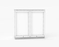 Husky Double Glass Door Alfresco Bar Drinks Chiller Modèle 3d