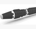 Hwasong-15 Intercontinental Ballistic Missile 3D模型 顶视图