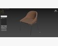 IZOARD Upholstered metal chair 3Dモデル