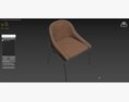 IZOARD Upholstered metal chair Modello 3D