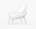 IZOARD Upholstered metal chair Modèle 3d