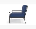 Kathy Ireland Homes Madison Metal Seating Chair Modèle 3d