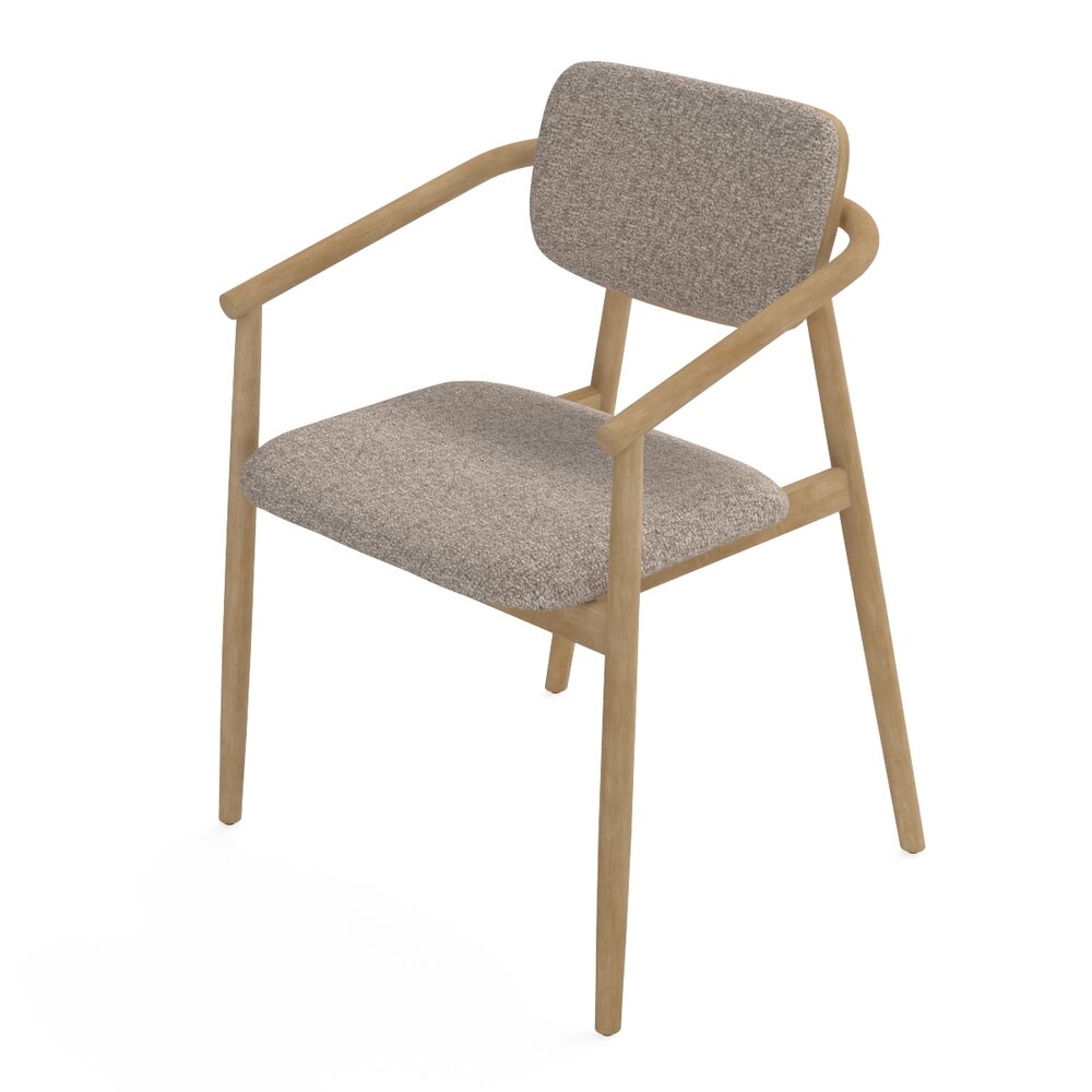 KLARA Upholstered chair with armrests 3D model