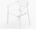 KLARA Upholstered chair with armrests 3D模型