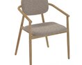 KLARA Upholstered chair with armrests Modelo 3D