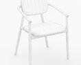 KLARA Upholstered chair with armrests 3D模型