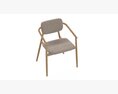 KLARA Upholstered chair with armrests 3Dモデル